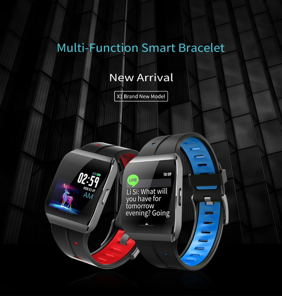 Latest X1 Smart Watch Color Screen IP68 Waterproof Heart Rate Blood Pressure Monitor Remote Control Camera Bracelet For Android IOS