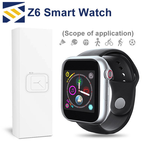 For Apple iphone New Z6 Sport Smart Watch Bluetooth 3.0 With Camera Touch Screen 1.54 inch PK Q3 Q9 Support Android Phone Sim TF Card