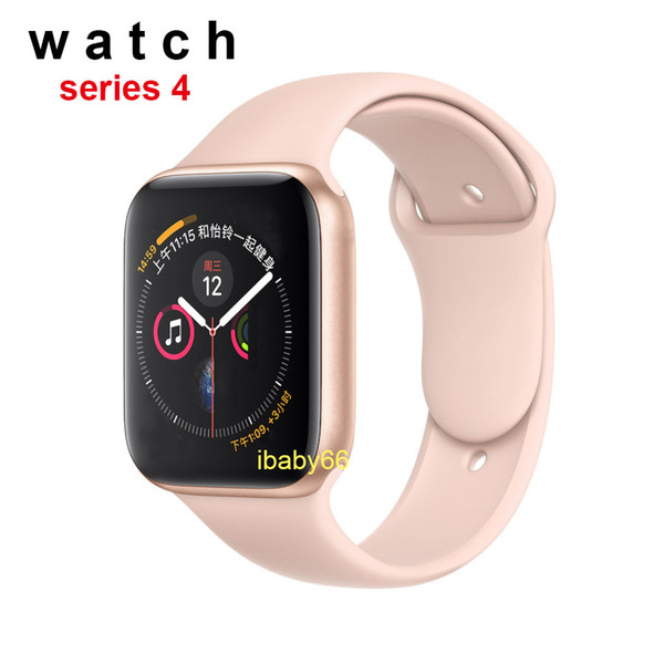 Goophone iwatch4 44mm Smart watch Stainless Steel Series 4 Wireless Charging Bluetooth 4.0 Heart Rate for Android iphone X XR MAX smartwatch