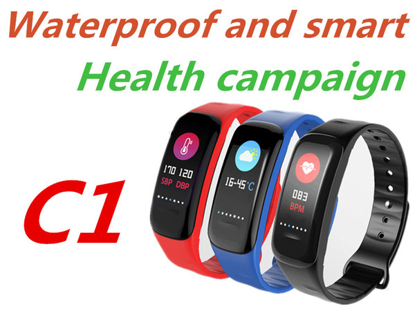 C1 PLUS Smart Band 0.96 Inch Color Large Screen Blood Pressure Oxygen Smart Bracelet Fitness Tracker Heart Rate Wristband