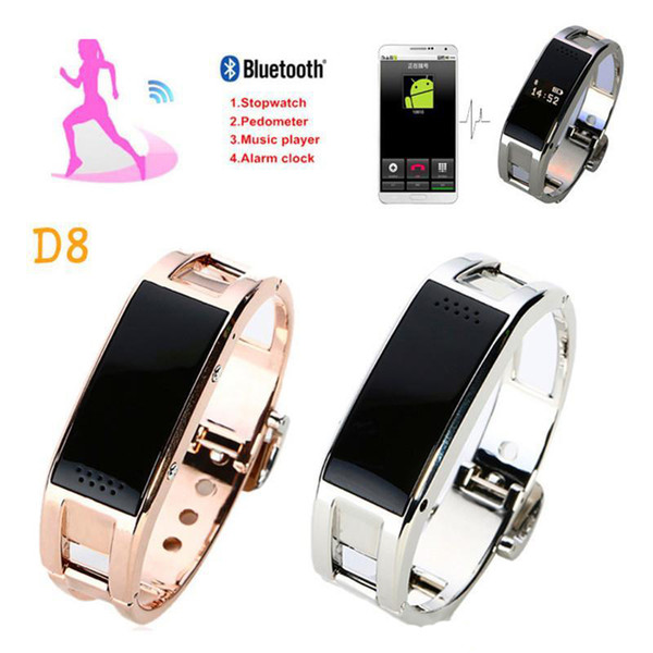 Original Bluetooth 4.0 Waterproof Fitness Tracker Health Smart Metal Bracelet Wristband Android Watch Anti-lost remote control