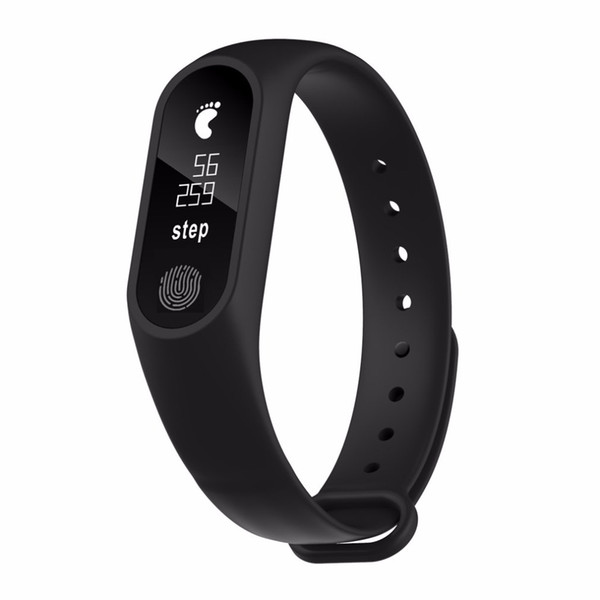 0.86 Inch Smart Wristband Heart Rate Blood Pressure Pedometer Band Call SMS Display Bracelet For iOS Android