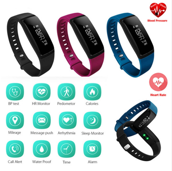 V07 Smart Bracelet Blood Pressure Watches Smartband Heart Rate Monitor Fitness Pulsometro Activity Tracker pk fitbits