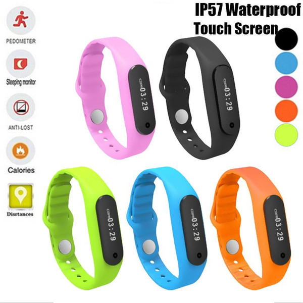 New Touch Screen Smart Band E06 Sport Waterproof Smart Bracelet Sleep Fitness Passometer IOS Android VS Xiaomi MiBand Wristband