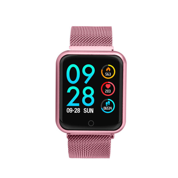 2019 P68 Smart Watch Blood Pressure Oxygen Heart Rate Monitor Watch Steps Calories Mileage Tracker Smartwatch IP68 Waterproof DHL