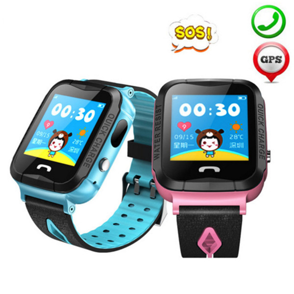 IP67 Waterproof V6G Smart Watch GPS Tracker Monitor SOS Call with Camera Lighting Baby Swimming Smartwatch for Kids Child free DHL