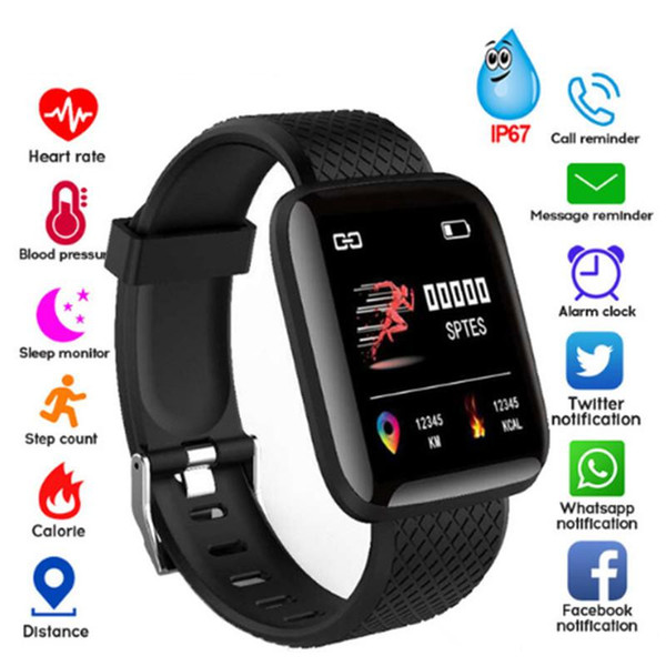 116 Plus Smart watch Bracelets Fitness Tracker Heart Rate Step Counter Activity Monitor Band Wristband PK 115 PLUS for iphone Android