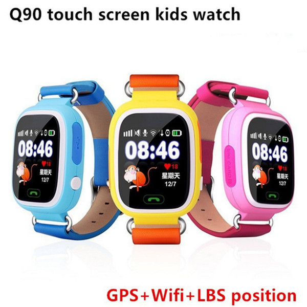 Q90 Bluetooth Smartwatch with GPS WiFi LBS for iPhone IOS Android Smart Phone Wear Clock Wearable Device Smart Watch 3 Colors