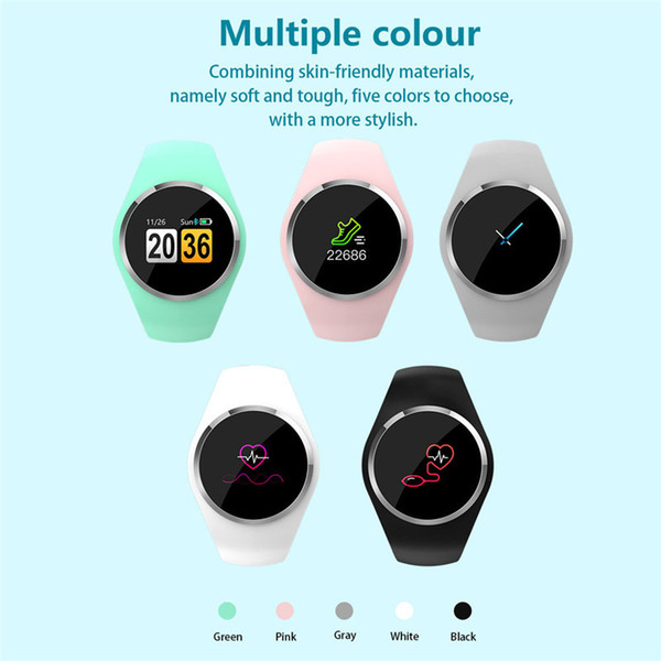 Q1 Color Screen sensor Smart Watch Wristband Blood Pressure Heart Rate Monitor Fitness Tracker Men Women Smartwatch Bracelet free DHL