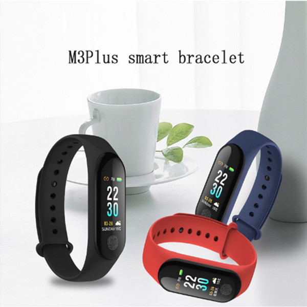 M3 plus Smart bracelet band heart rate monitor Blood pressure Fitness Tracker Smart For Android/IOS New Color Screen