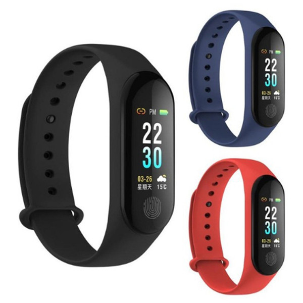 2018 M3 plus Smart bracelet band heart rate monitor Blood pressure Fitness Tracker Smart For Android/IOS New Color Screen