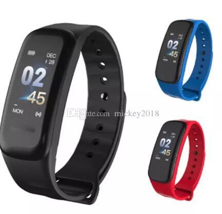 C1 Plus Smart Band Bracelet Bluetooth SmartWatch Blood Pressure Oxygen Heart Rate Monitor Sport Band new 0.96 Inch Color Large Screen