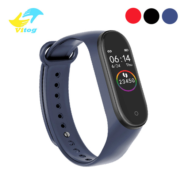 Vitog M4 Smart Bracelet Sport Fitness Tracker Intelligent Watch Heart Rate Smart Watchband Wristband Fashion Watch vs m3