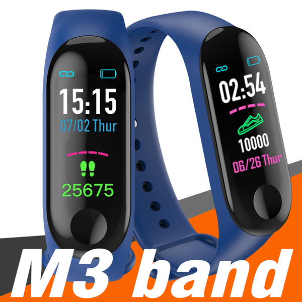 M3 Smart Band Bracelet Heart Rate Watch Activity Fitness Tracker pulseira Relógios reloj inteligente PK fitbit XIAOMI MI BAND 3 apple watch