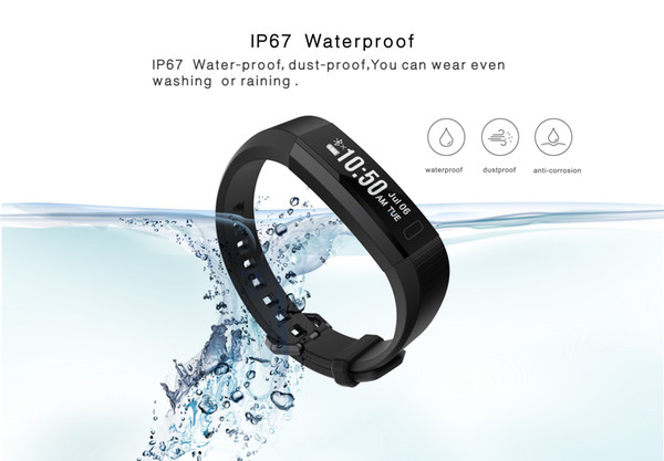 Y11 Heart rate Smart bracelet Bluetooth 4.0 OLED Screen With G-Sensor Step and Push Message