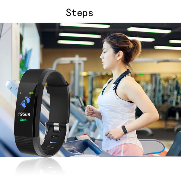 ID 115PLUS Dynamic Heart rate Bluetooth Colorful Screen Smart Bracelet Best-selling item Message Push and Step Calls Reminder Take photos