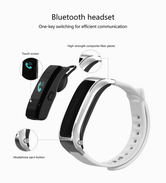 New arrival Sports Smart Bracelets & Bluetooth Headset iy3 for Handsfree Phone Call Music Wristwatch Fitness Tracker with Heart Rate Monito