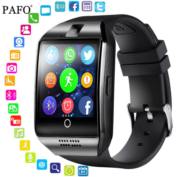 Bluetooth Smart Watch Q18 With Camera Facebook Whatsapp Twitter Sync SMS Smartwatch Support SIM TF Card For IOS Android