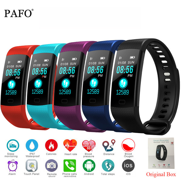 Y5 Smart Band Watch Color Screen Wristband Heart Rate Activity Fitness tracker Smart Electronics Bracelet VS Xiaomi Miband 2