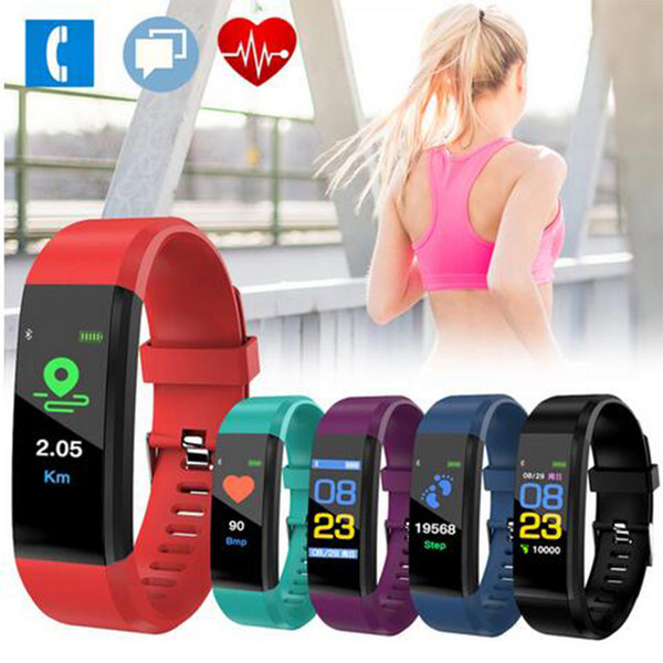 115 PLUS Smart Band Sports Color Screen Smart Bracelet Heart Rate/Blood Pressure Monitor IP67 Waterproof Activity Tracker