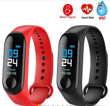 M3 plus Smart Bracelet fitness tracker Heart Rate Blood pressure Pedometer Sports Waterproof Smart Band For iOS Android