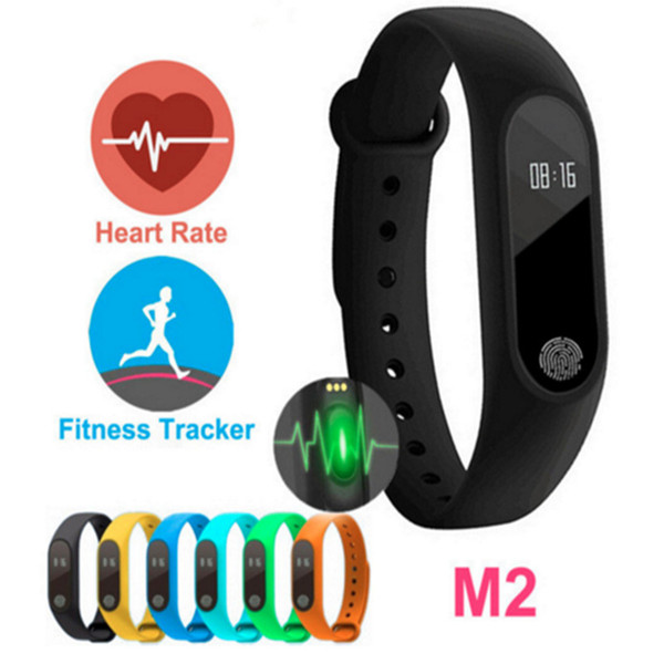 M2 Heart Rate Smart Wristbands Band Smart Bracelet Bluetooth 4.0 Smartband Fitness MI2 Miband Wristband 2 with OLED Display