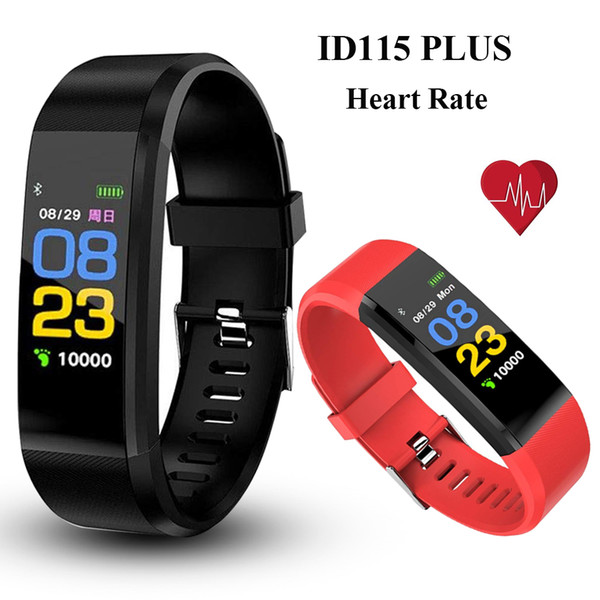 ID115 Plus Smart Bracelet Smart Sport Wristband Fitness Activity Tracker Pedometer Heart Rate Blood Pressure Monitor For Android iOS In BOX