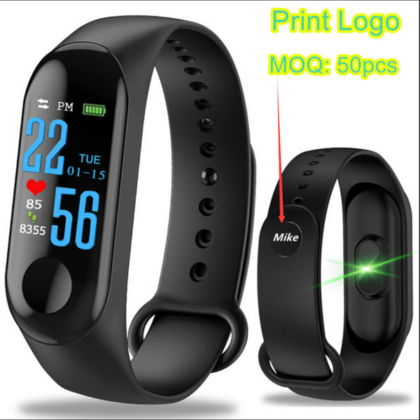 M3 Smart Bracelet Blood Pressure Spo2 Heart Rate Monitor Fitness Activity Tracker for Men Women Kids Watch PK mi band 3