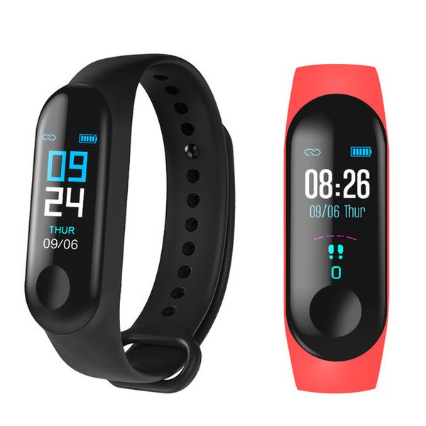 M3 Fitness Smart Bracelet Blood Pressure & Heart Rate Monitor Colorful Touch Screen Smart Band M3S Wristband Step Counter M3C