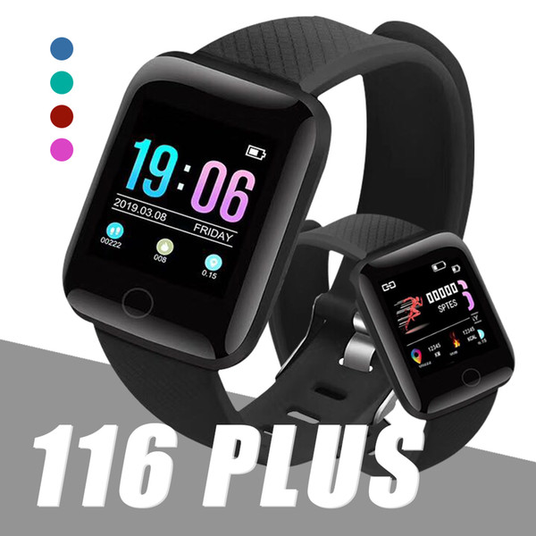 Fitness Tracker ID116 PLUS Smart Bracelet with Heart Rate Smart Watchband Blood Pressure Wristband for IOS Android Cellphones with Box