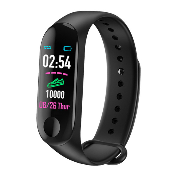 New Color Screen Intelligent Bracelet Heart Rate Monitor Information Push Function Bluetooth Motion Meter Walker Bracelet Wholesale