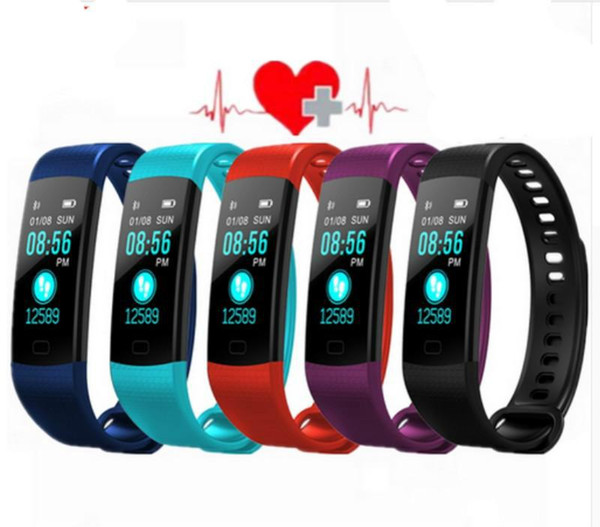 wholesale Y5 Smart Band Watch 6 Color Screen Wristband Heart Rate Activity Fitness tracker Smart Bracelet