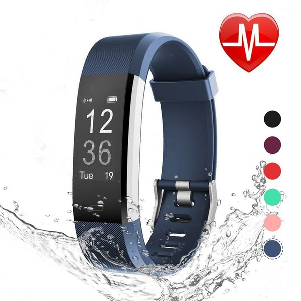 Smart Bracelet Fitbit, Activity Tracker Watch with Heart Rate Monitor, Waterproof Smart Fitness Band with Step Counter, Calorie Counter