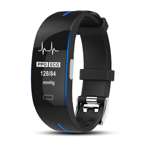 Hot Selling fitness tracker watch smart bracelet IP68 waterproof P3 ECG PPG heart rate monitor wristband