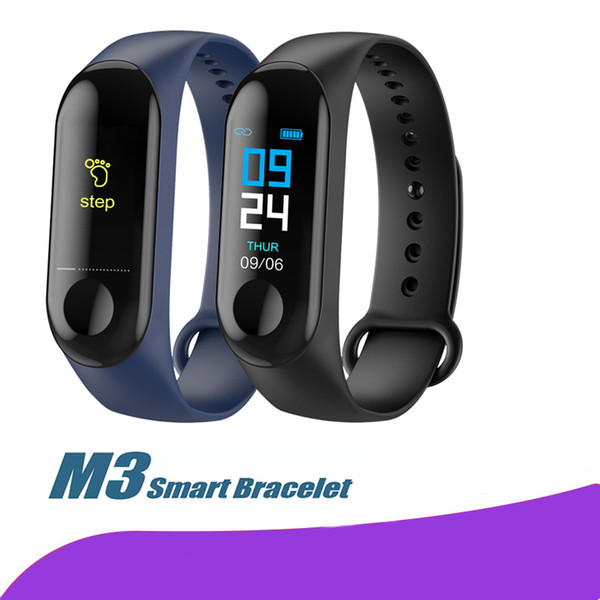 M3 Smart Band Blood Pressure Fitness Tracker Pedometer Heart Rate Monitor Smart Bracelet Wristband For IOS Android Phone