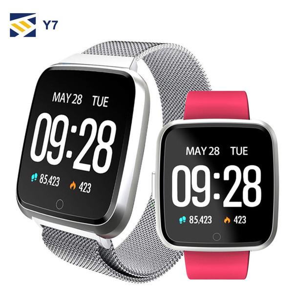 NEW for apple iphone Y7 Smart Fitness Bracelet Sport Tracker phone Watch Waterproof Heart Rate Monitor Wristband pk fitbit Versa