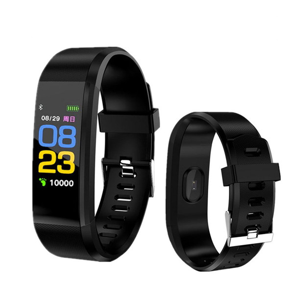 For apple ID115 Plus Color Screen Smart Bracelet Fitness Tracker smartband Heart Rate Blood Pressure Monitor Smart Wristband pk fitbit