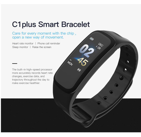 C1S Bluetooth Smart Watch Multi Function Passometer Heart Rate Monitor Smart Bracelet Man Wowen Kids Wristbands Watch Sport Watchs For Phone