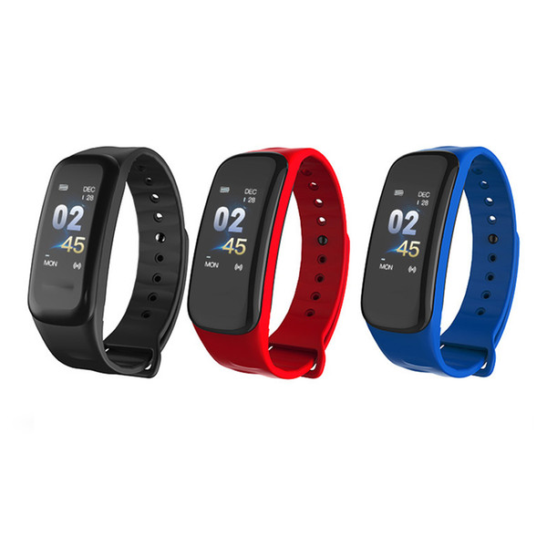 C1 Smart Band Fitness Tracker Sport Monitor Smart Bracelet IP67 Waterproof Sedentary Remind Wristbands 6 colors