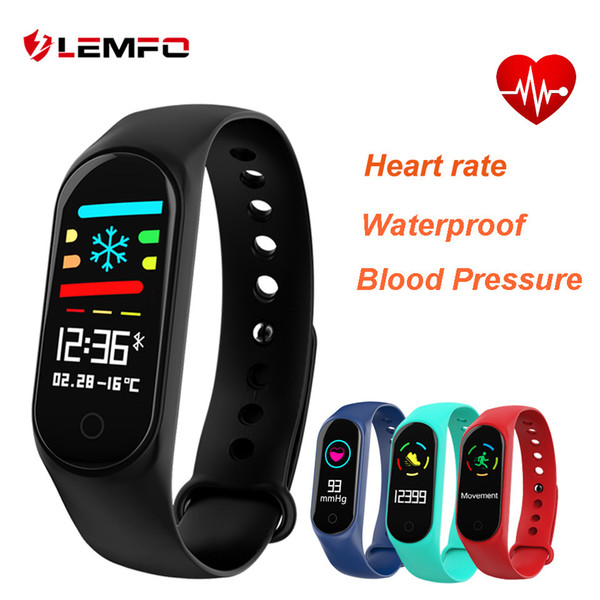 M3 Color Screen Intelligence Bracelet Ip67 Waterproof Heart Rate Blood Pressure Testing More Motion Sleep Monitor charge wireless wristband