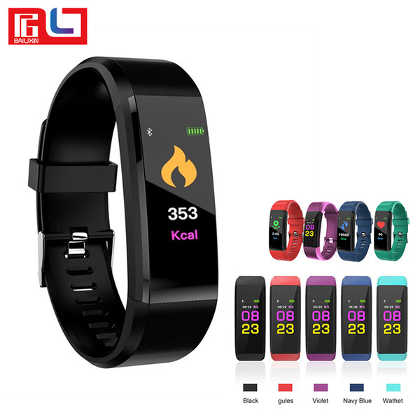 ID115PLUS Smart Wristbands Fitness Bracelet Heart Rate Tracker Smartband Waterproof Fitness Bracelet Pk Mi Band 2 FitBits