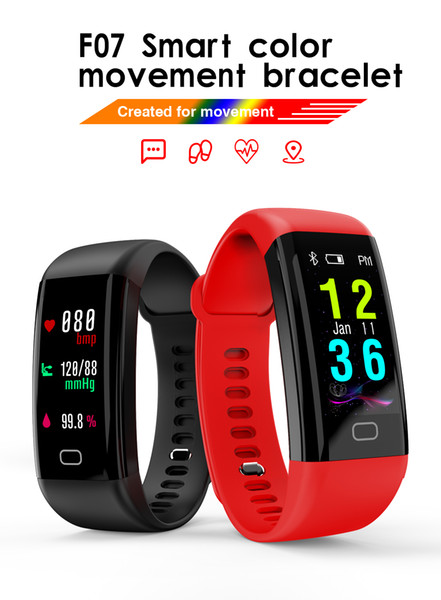 F07 Waterproof Smart Bracelet Heart Rate Monitor Blood Pressure Fitness Tracker Smart band Sport Watch for ios android or IOS