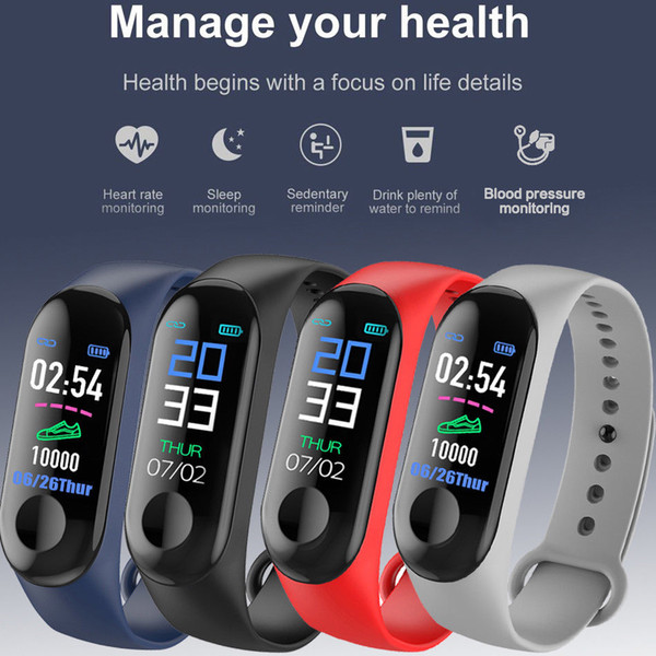 M3 Bluetooth Smart Bracelet Sport Watch Step Calorie Counter Tracker Pedometer pulseira Relógios reloj inteligente PK fitbit apple watch