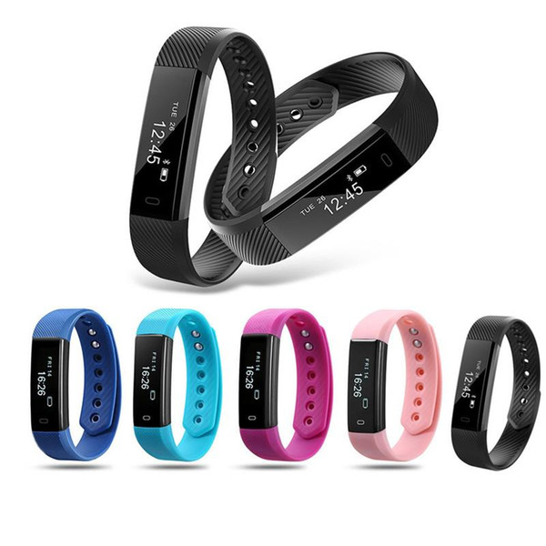 ID115 Smart Bracelet Fitness Tracker Step Counter Activity Monitor Band Alarm Clock Vibration Wristband For IOS Android VS Fitbit