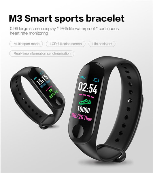 M3 Smart Band Bracelet Heart Rate Watch Activity Fitness Tracker Wristbands pulseira Relógios reloj inteligente PK fitbit XIAOMI apple watch