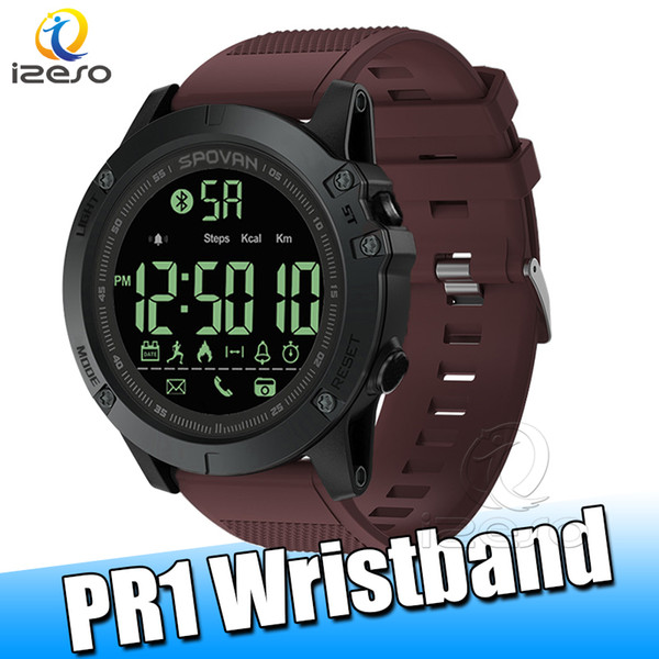 SPOVAN PR1 Digital Watch Men's Waterproof Sport Watches Barometer Altimeter Thermometer Pedometer Monitoring Wristband izeso