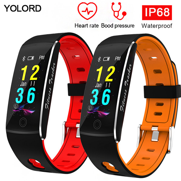 YOLORD Swim Alloy IP68 Professional Waterproof Blood Pressure Heart Rate Tracker Running Wristband Smart Bracelet SmartBand