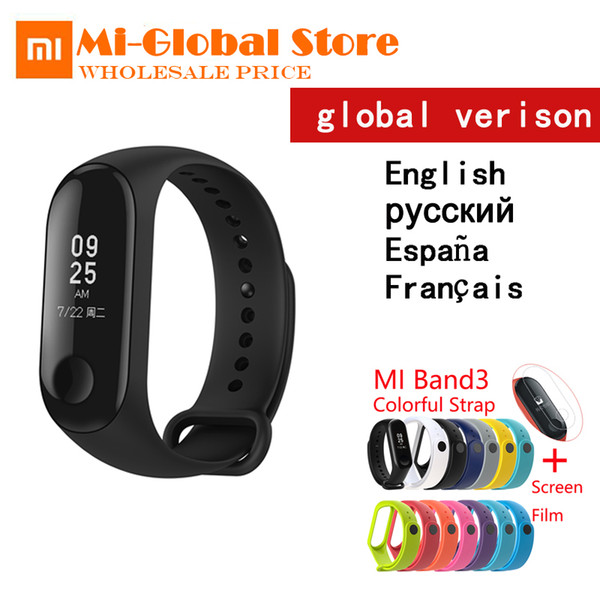 Original Xiaomi Mi Band 3 global verison 0.78 inch OLED display 4.2 Touchpad 50 meters waterproof Upgrade Version