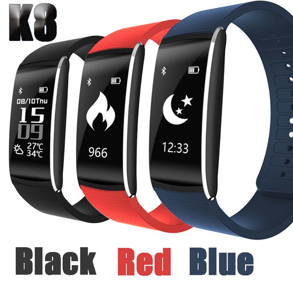 K8 Smart Bracelet Bluetooth Wristbands watch Waterproof & Passometer & Sleep Tracker Function for android ios pk fitbit