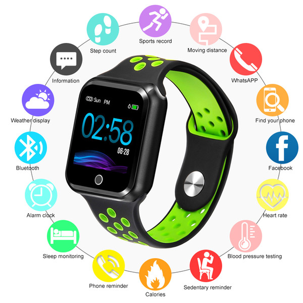 NEW Smart Bracelet S226 IP67 Waterproof Heart rate Blood Pressure Smartwatch Men Women IP67 Waterproof Passometer Sleep monitor